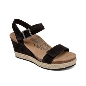 Black Wedge Sandals Size US 10 / EU 41